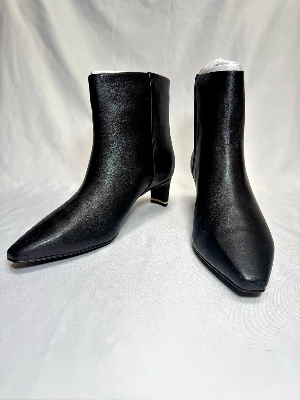 New Kenneth Cole New York Miranda Black Leather Booties Size 7 Retail $179